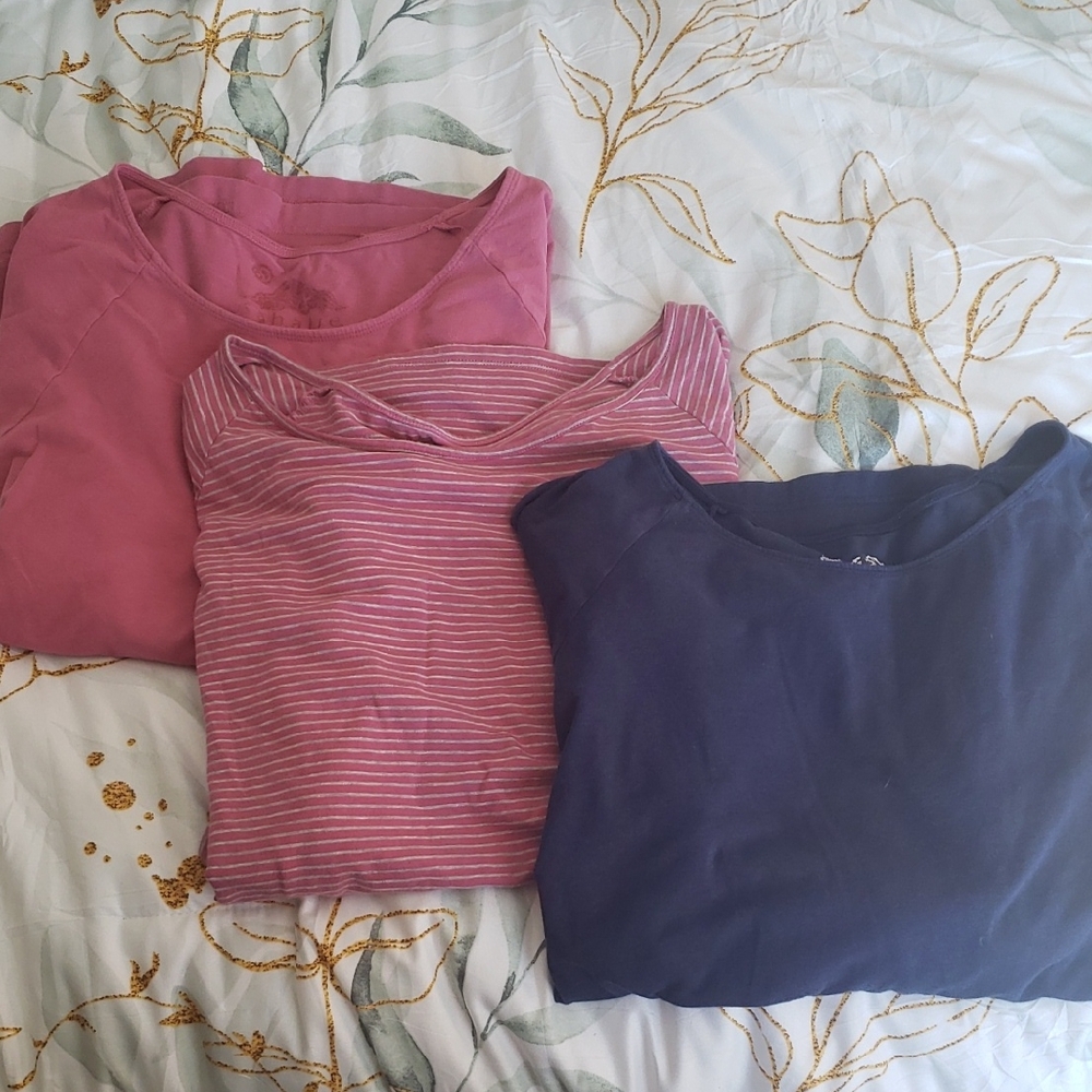 Lot Of 3 Sahalie 3/4 Sleeve Tops